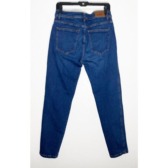 Women's Sezane Denim High Rise Mom Jeans Cotton Stretch Medium Wash French 32 - Picture 2 of 10